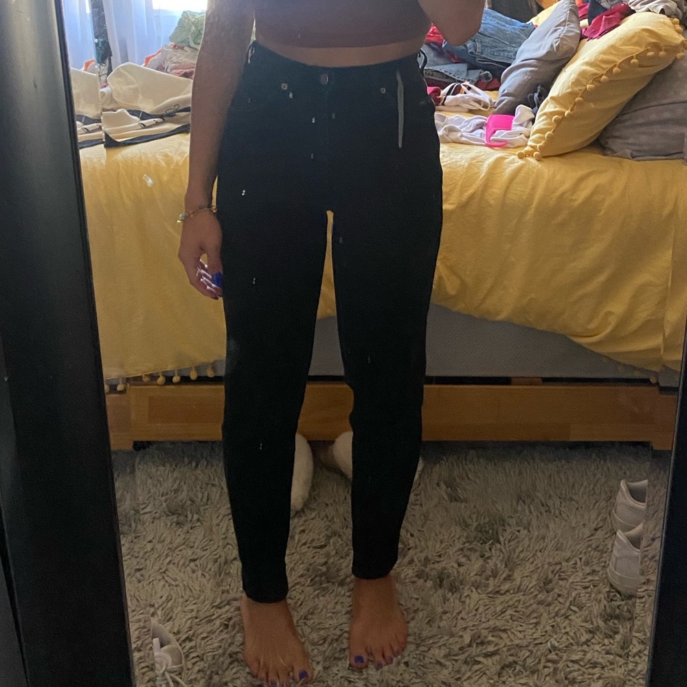 vintage lee high waisted black jeans